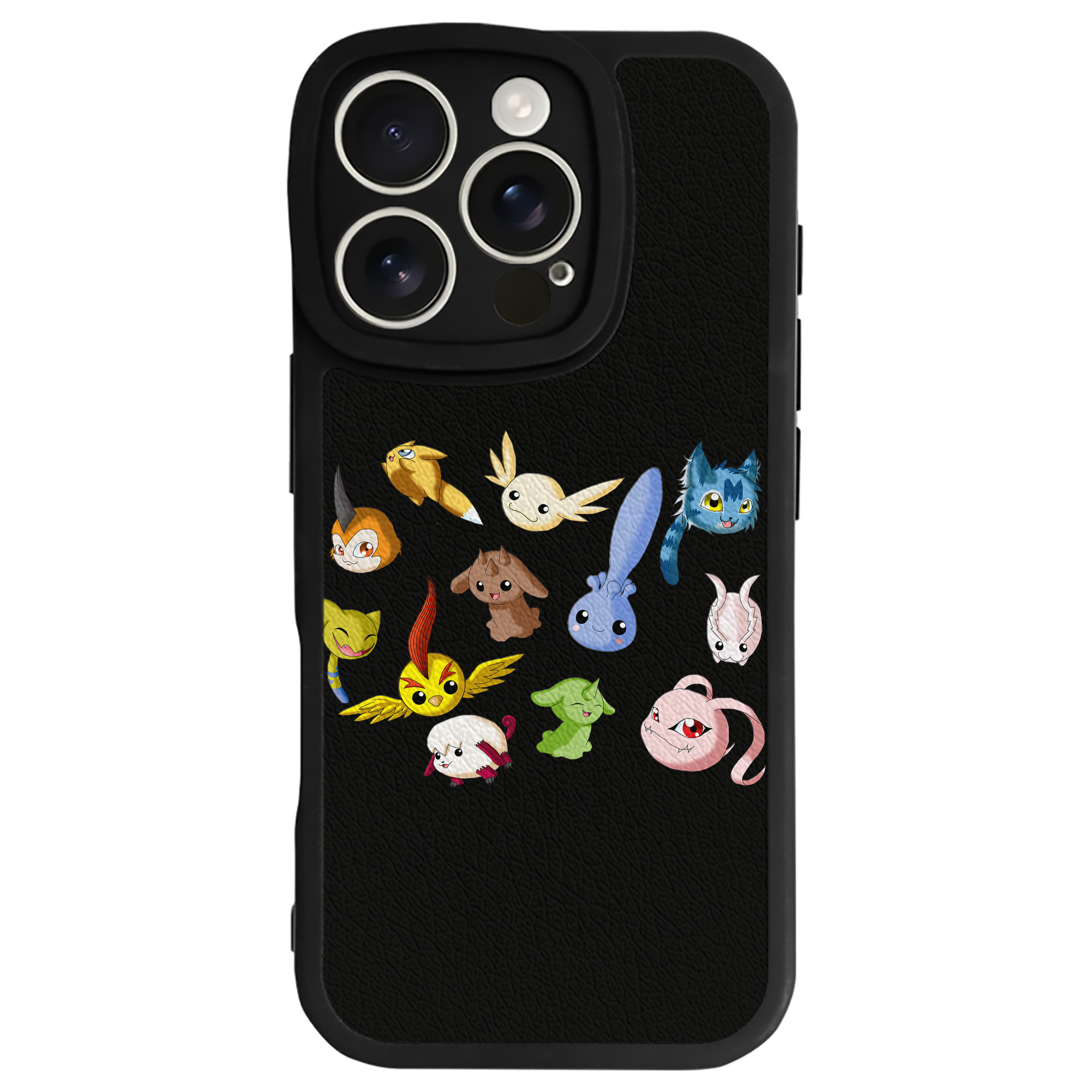 （画像用） Digimon デジタルモンスター/デジモン 【iPhone 16シリーズ対応】シリコンスマホケース（レザー調） 材質：シリコン